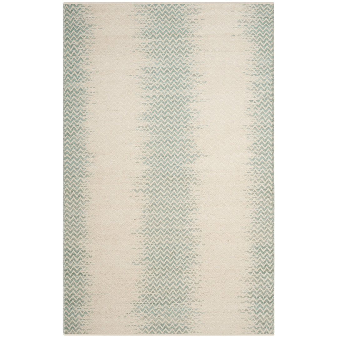 SAFAVIEH Cotton Kilim KLC121D Light Green / Ivory Rug Image 2