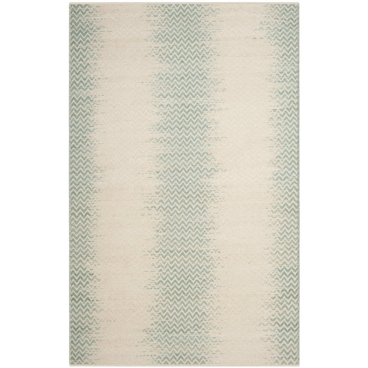 SAFAVIEH Cotton Kilim KLC121D Light Green / Ivory Rug Image 1