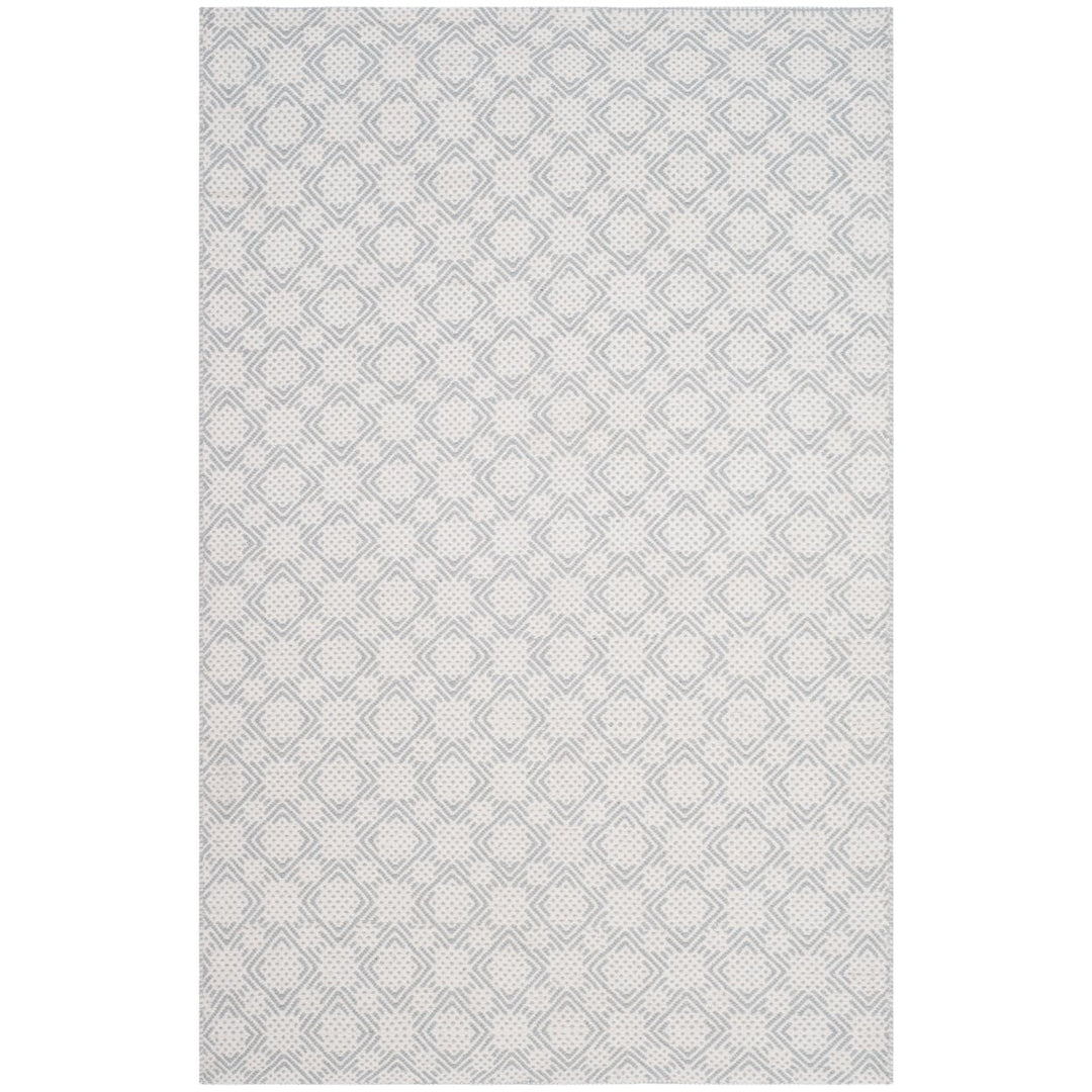 SAFAVIEH Cotton Kilim KLC222B Handwoven Grey / Ivory Rug Image 1