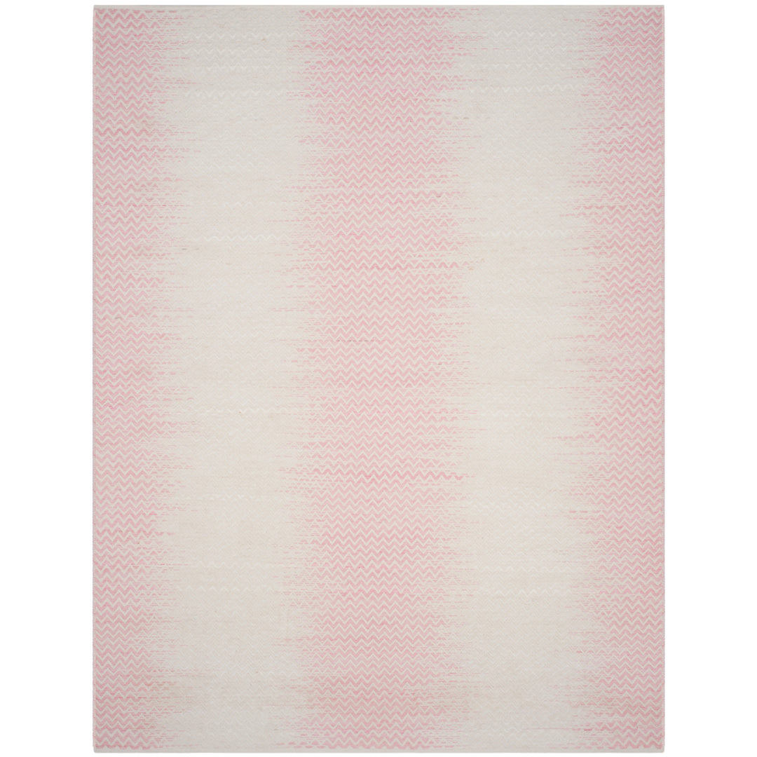 SAFAVIEH Cotton Kilim KLC121E Light Pink / Ivory Rug Image 1