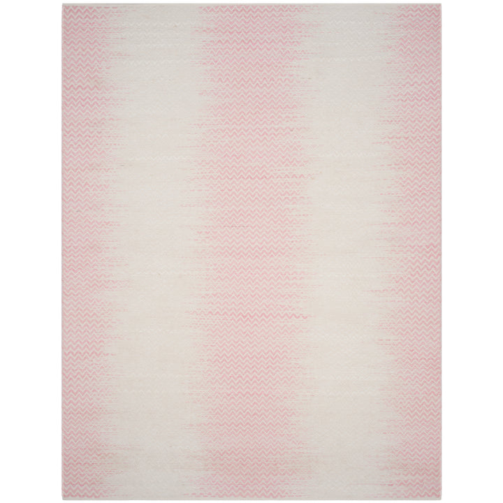 SAFAVIEH Cotton Kilim KLC121E Light Pink / Ivory Rug Image 1