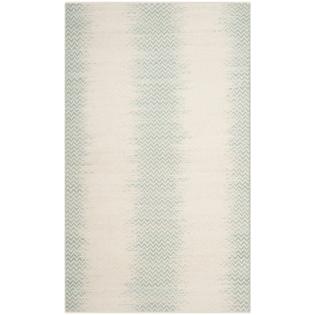 SAFAVIEH Cotton Kilim KLC121D Light Green / Ivory Rug Image 4