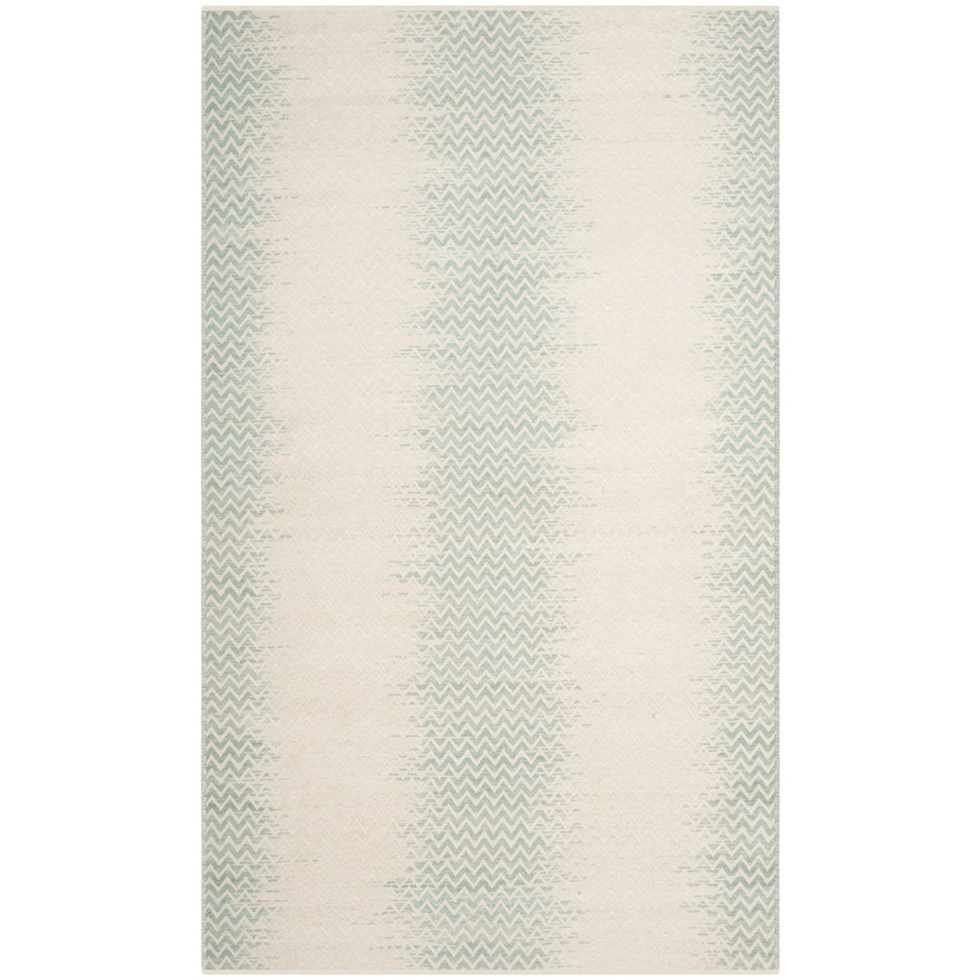 SAFAVIEH Cotton Kilim KLC121D Light Green / Ivory Rug Image 1