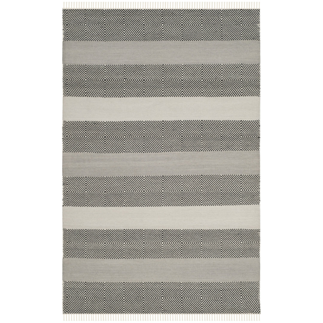 SAFAVIEH Kilim KLM103A Handwoven Grey / Black Rug Image 2