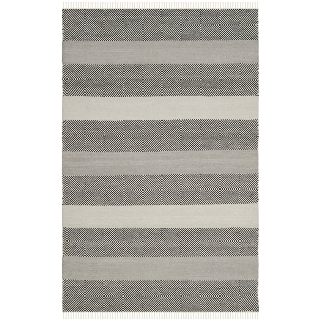 SAFAVIEH Kilim KLM103A Handwoven Grey / Black Rug Image 1