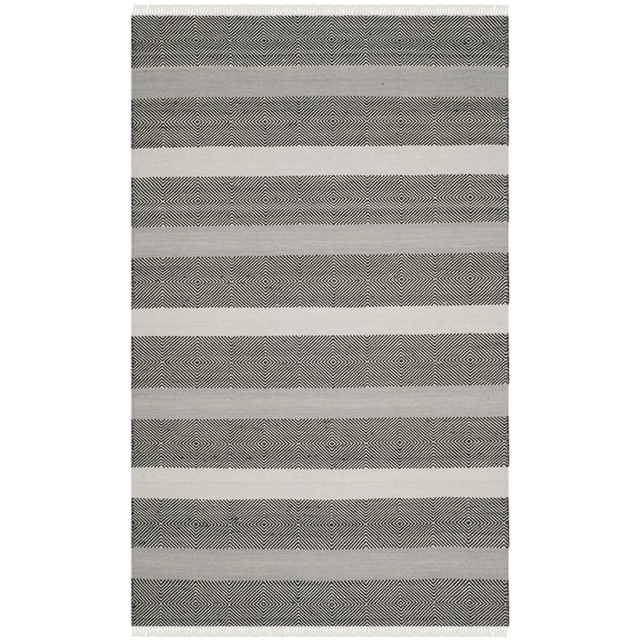 SAFAVIEH Kilim KLM103A Handwoven Grey / Black Rug Image 4