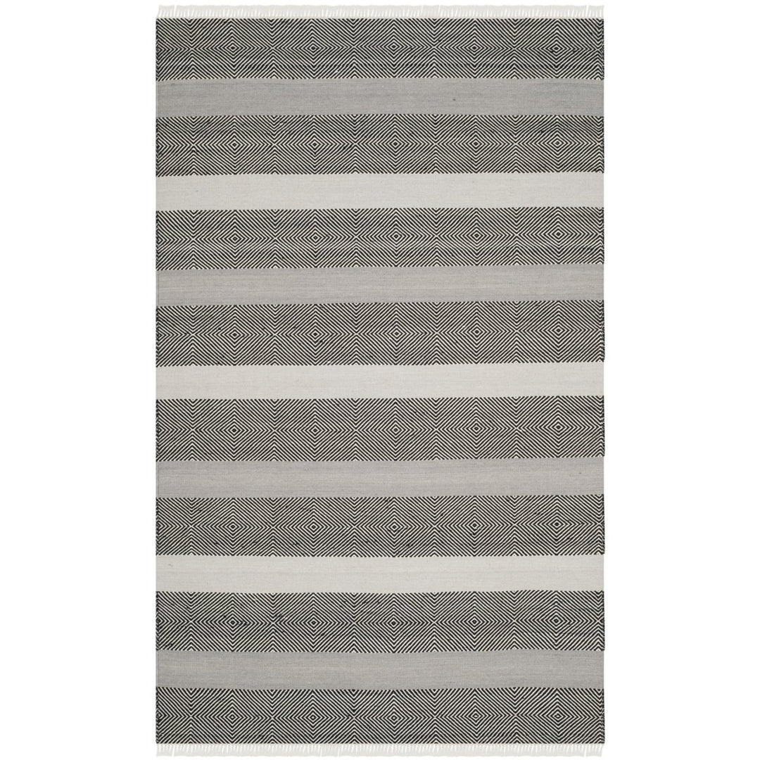 SAFAVIEH Kilim KLM103A Handwoven Grey / Black Rug Image 1