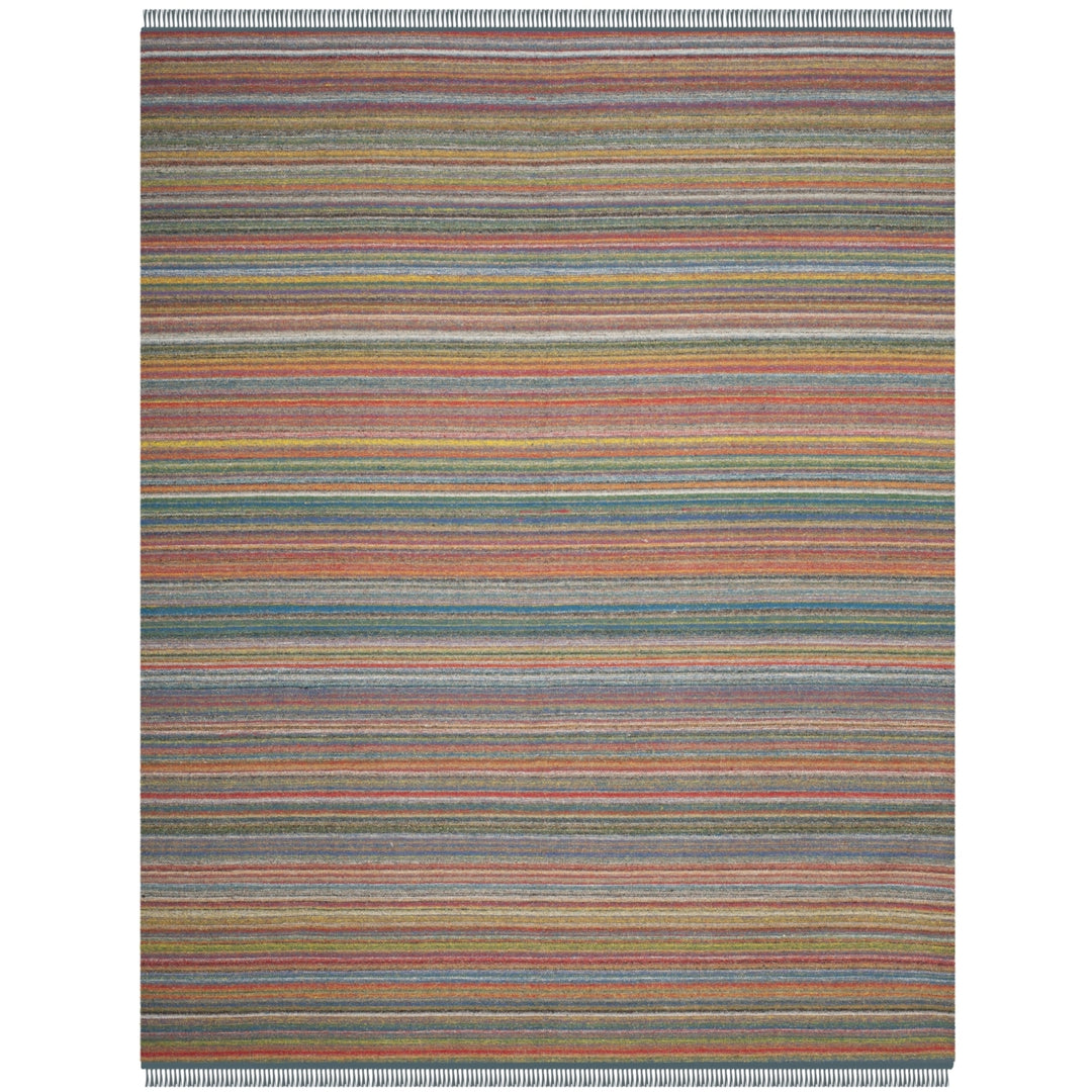 SAFAVIEH Kilim KLM108B Handwoven Blue / Orange Rug Image 5