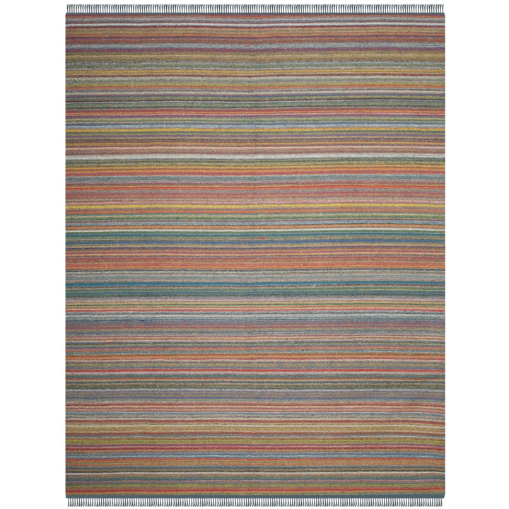 SAFAVIEH Kilim KLM108B Handwoven Blue / Orange Rug Image 5