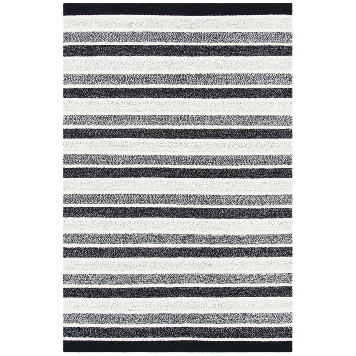 SAFAVIEH Kilim KLM151A Handwoven Black / Ivory Rug Image 1