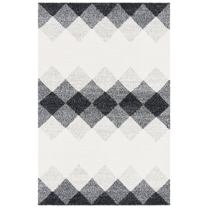 SAFAVIEH Kilim KLM153A Handwoven Black / Ivory Rug Image 1