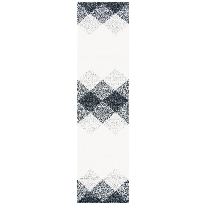 SAFAVIEH Kilim KLM153A Handwoven Black / Ivory Rug Image 1