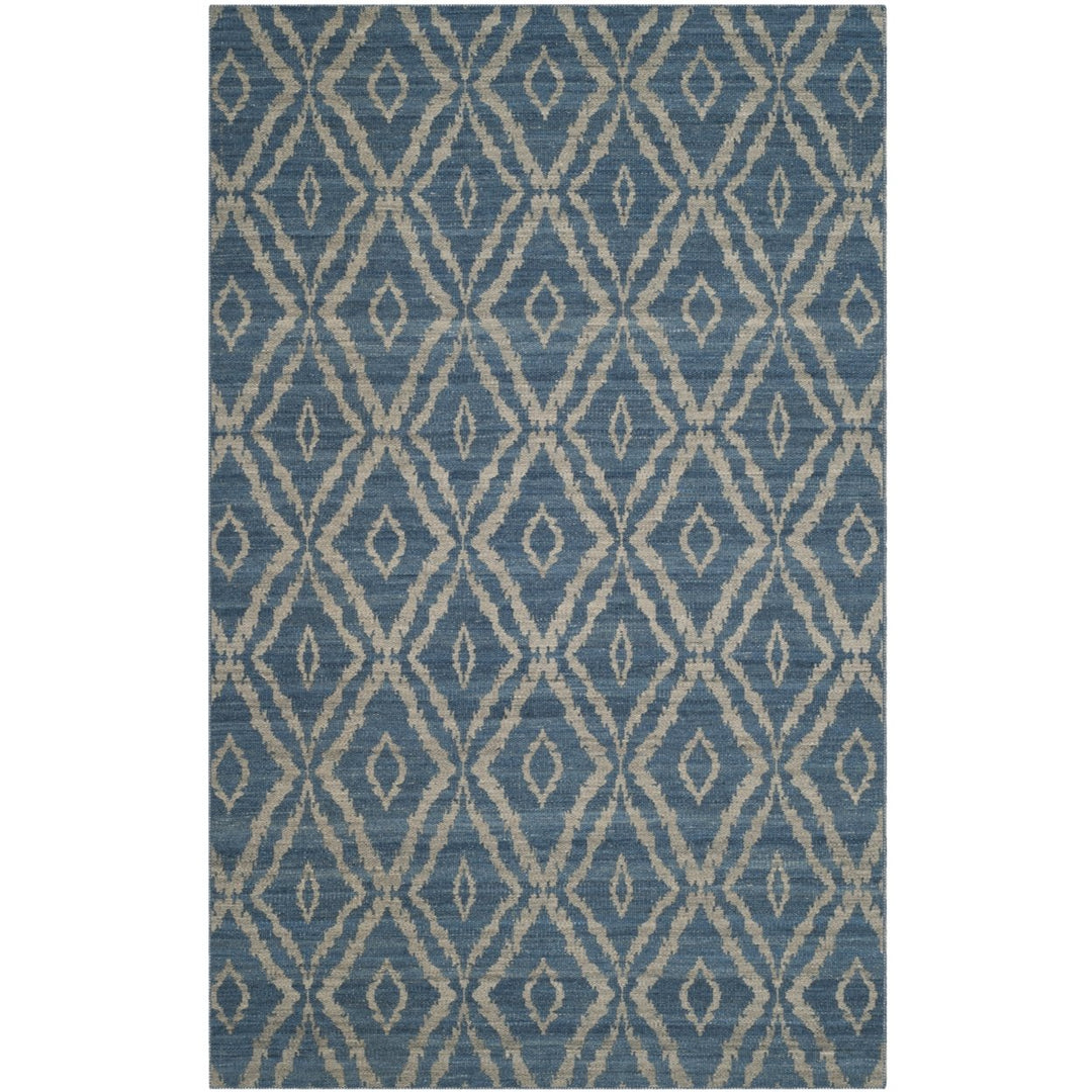 SAFAVIEH Kilim KLM215A Handwoven Blue / Grey Rug Image 4