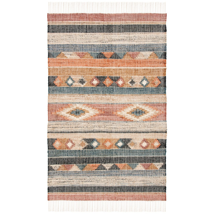 SAFAVIEH Kilim KLM177M Handwoven Blue / Rust Rug Image 1