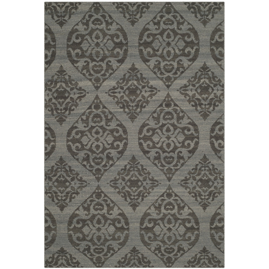 SAFAVIEH Kilim KLM224A Handwoven Grey / Dark Grey Rug Image 2