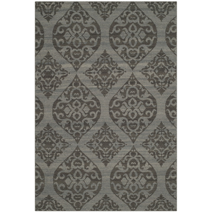 SAFAVIEH Kilim KLM224A Handwoven Grey / Dark Grey Rug Image 2