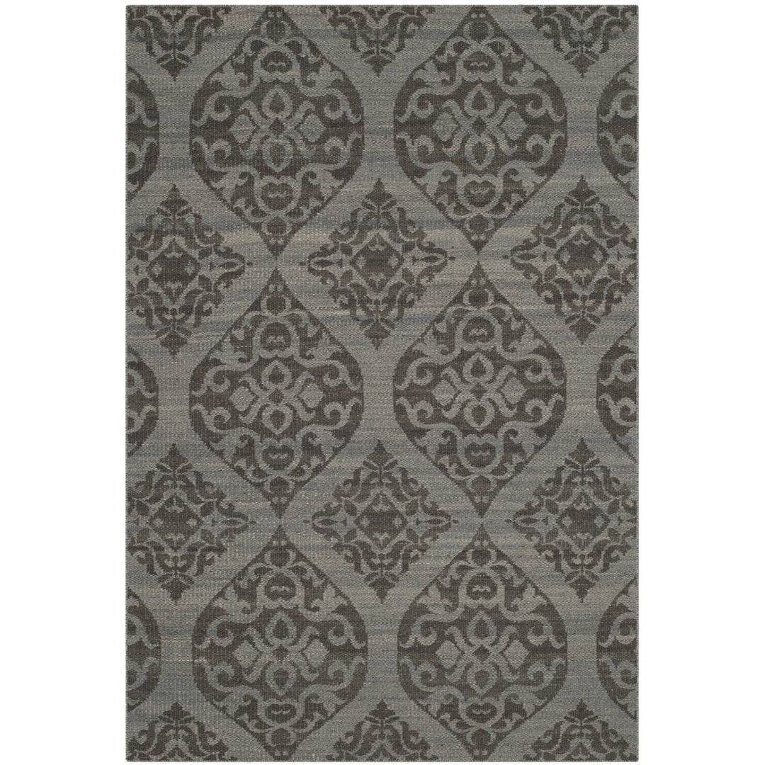 SAFAVIEH Kilim KLM224A Handwoven Grey / Dark Grey Rug Image 1