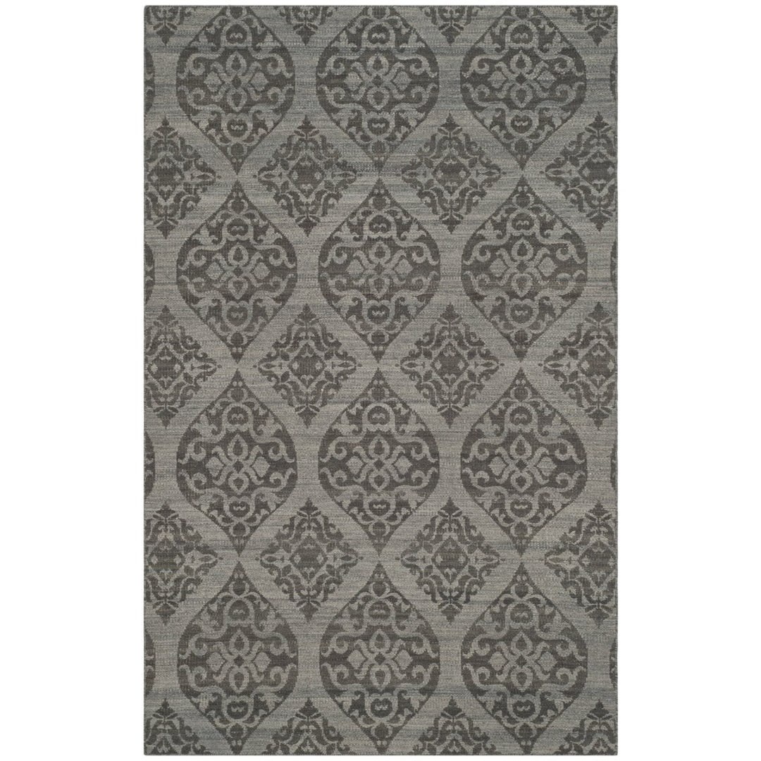 SAFAVIEH Kilim KLM224A Handwoven Grey / Dark Grey Rug Image 1