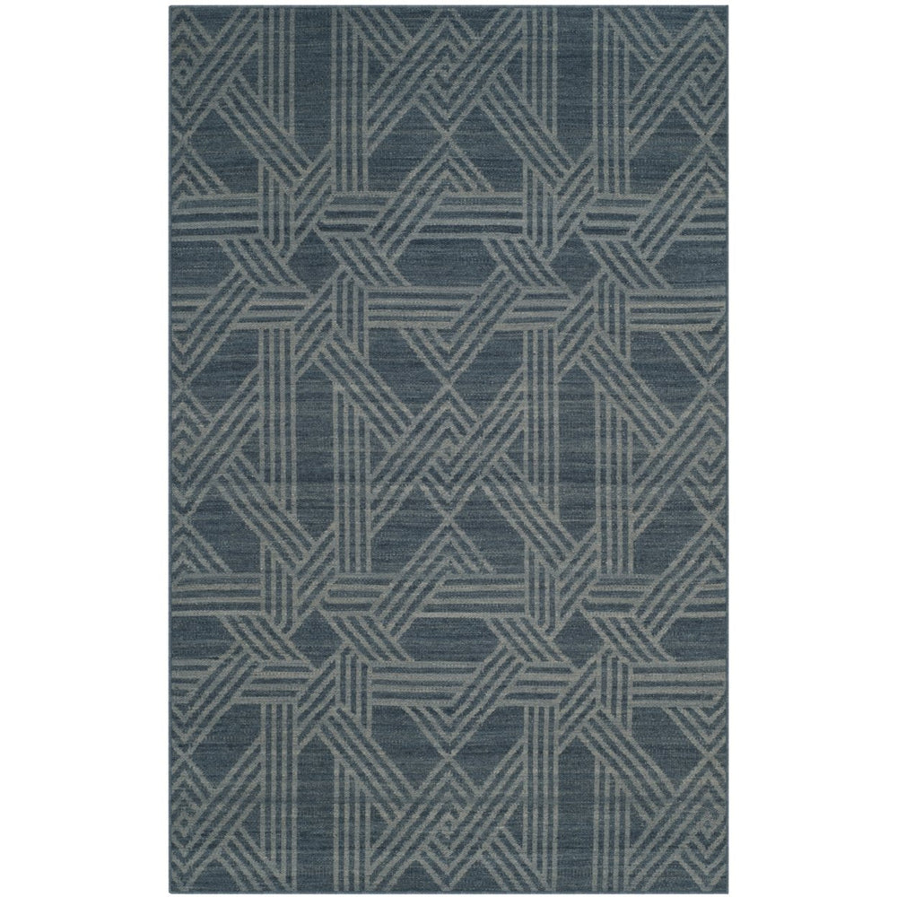 SAFAVIEH Kilim KLM251B Handwoven Blue / Light Blue Rug Image 2