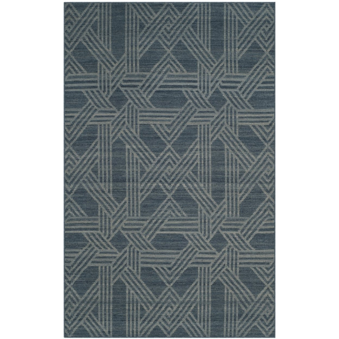 SAFAVIEH Kilim KLM251B Handwoven Blue / Light Blue Rug Image 2