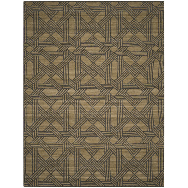 SAFAVIEH Kilim KLM251A Handwoven Olive / Grey Rug Image 4