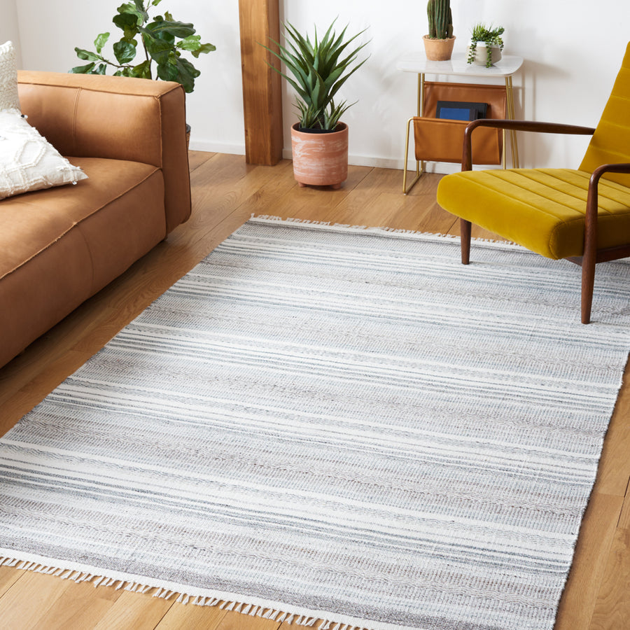 SAFAVIEH Kilim KLM275F Handwoven Ivory / Grey Rug Image 1