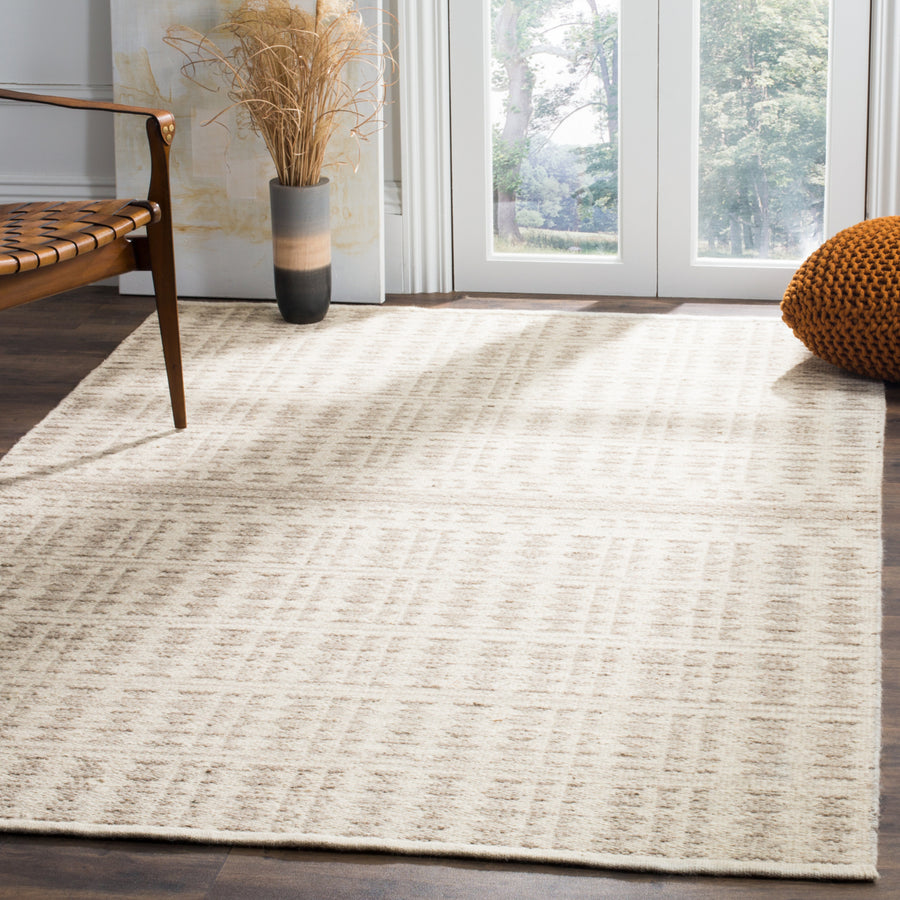 SAFAVIEH Kilim KLM350A Handwoven Ivory / Light Grey Rug Image 1