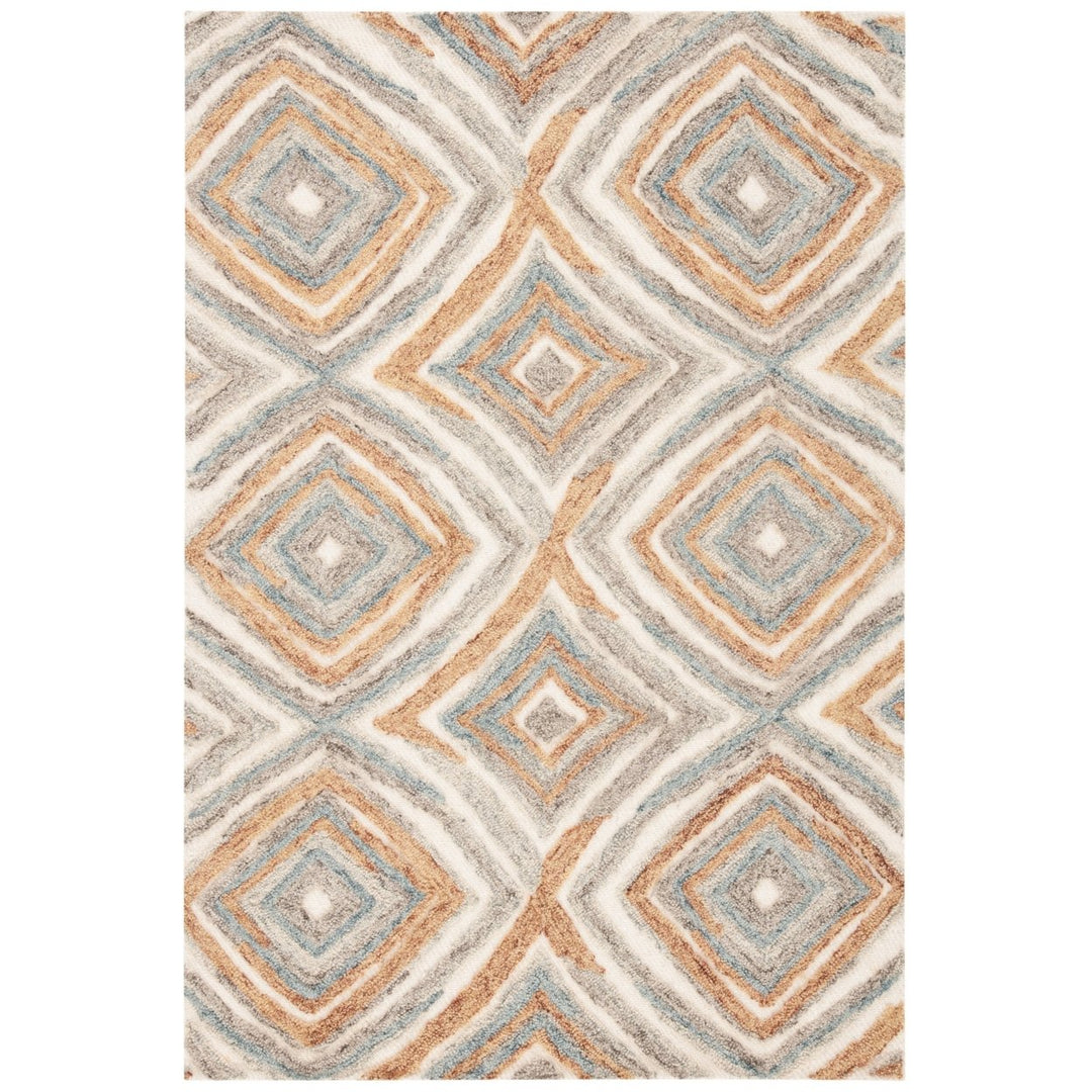 SAFAVIEH Kilim Collection KLM402D Handmade Sage/Gold Rug Image 1