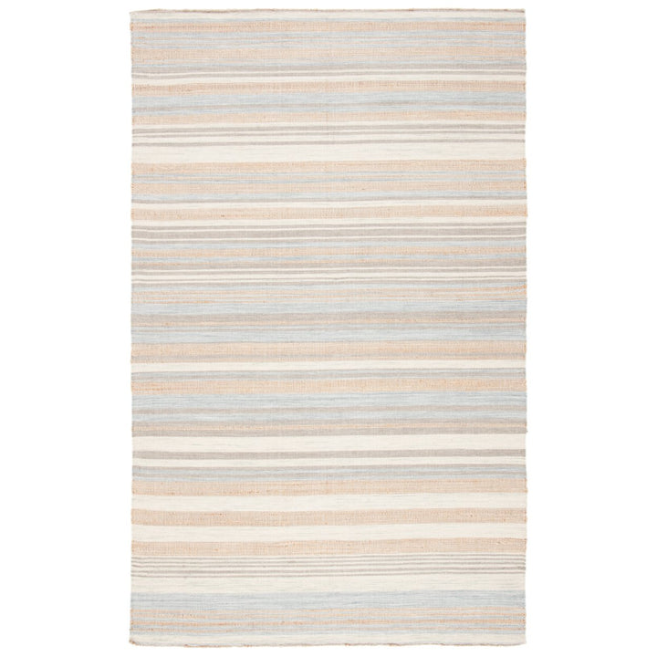 SAFAVIEH Kilim KLM461L Handwoven Natural /Light Blue Rug Image 8