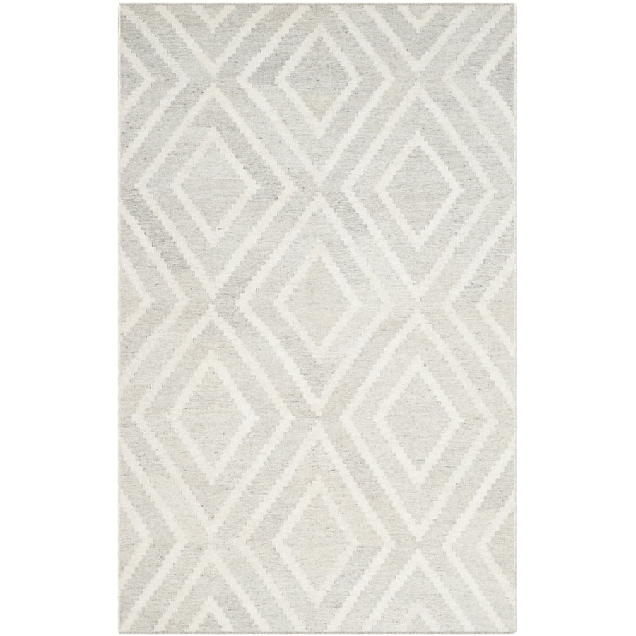 SAFAVIEH Kilim KLM516D Handwoven Silver / Ivory Rug Image 1