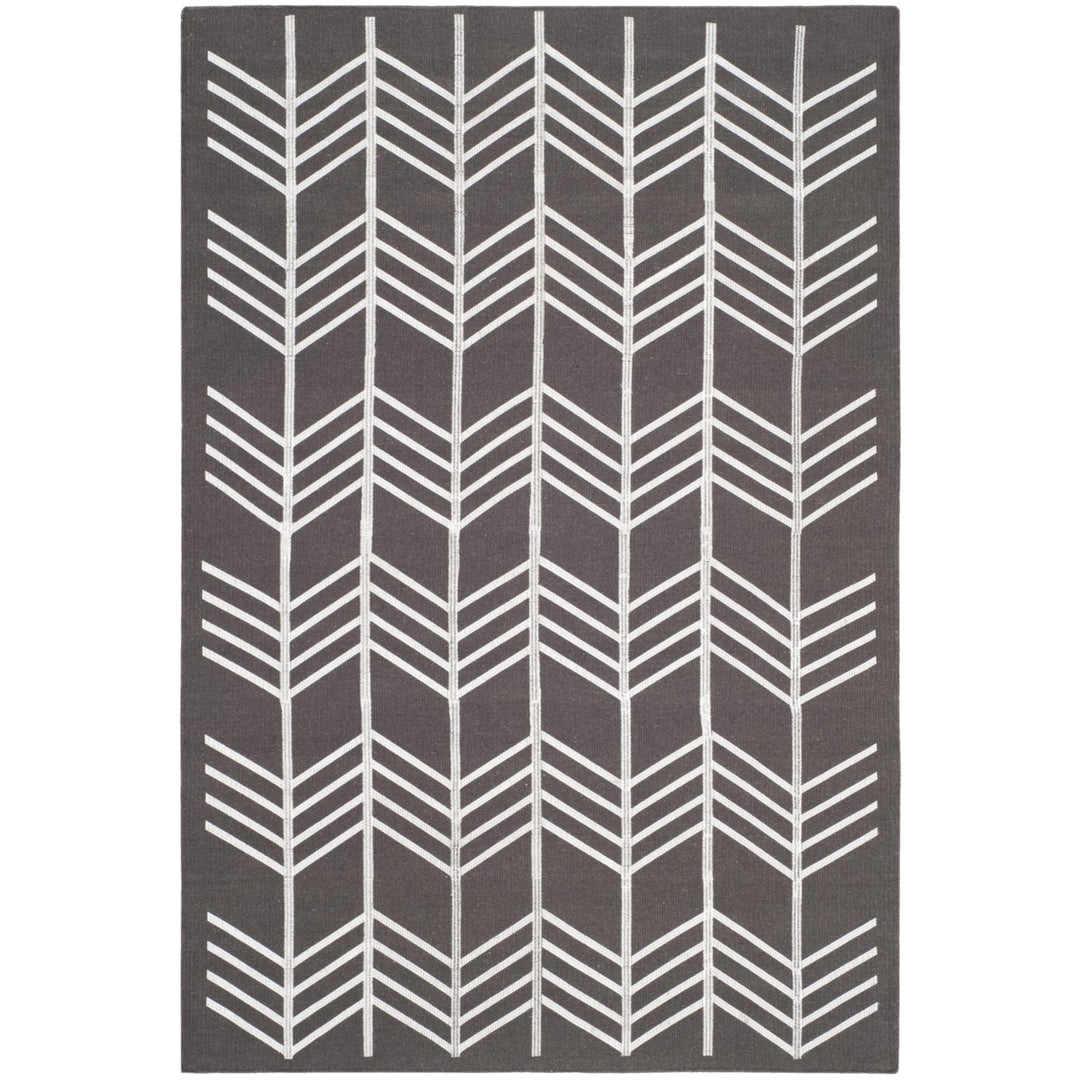 SAFAVIEH Kilim Collection KLM624C Handwoven Charcoal Rug Image 1