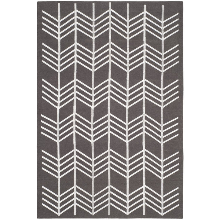 SAFAVIEH Kilim Collection KLM624C Handwoven Charcoal Rug Image 1