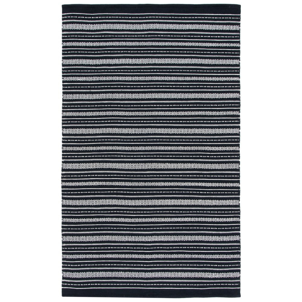 SAFAVIEH Kilim KLM702Z Handwoven Black / Ivory Rug Image 2