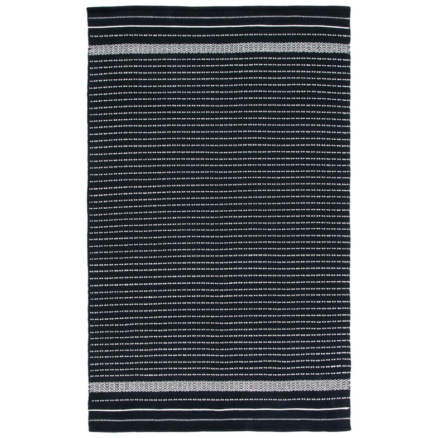 SAFAVIEH Kilim KLM706Z Handwoven Black / Ivory Rug Image 1