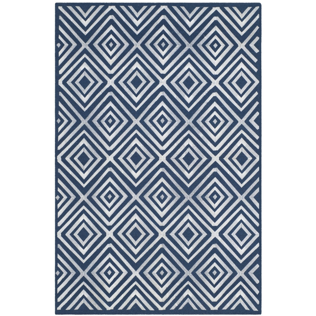 SAFAVIEH Kilim Collection KLM627B Handwoven Navy Rug Image 1