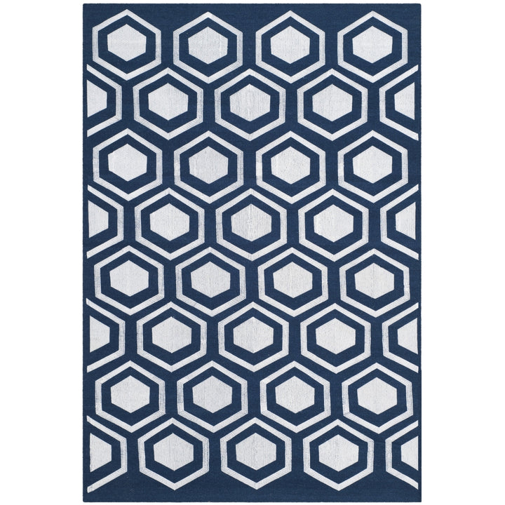 SAFAVIEH Kilim Collection KLM629B Handwoven Navy Rug Image 2