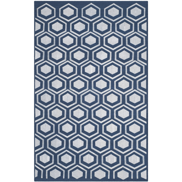 SAFAVIEH Kilim Collection KLM629B Handwoven Navy Rug Image 4