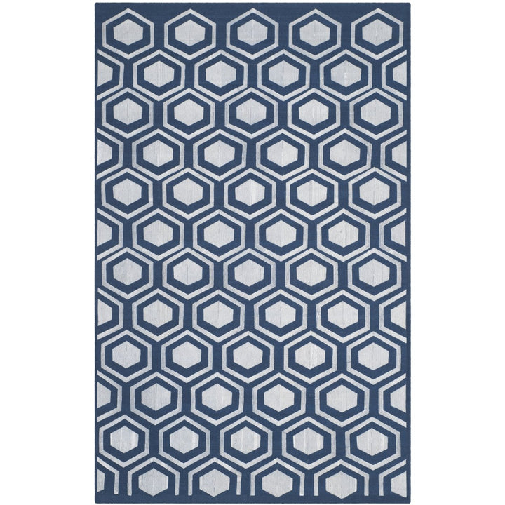 SAFAVIEH Kilim Collection KLM629B Handwoven Navy Rug Image 1