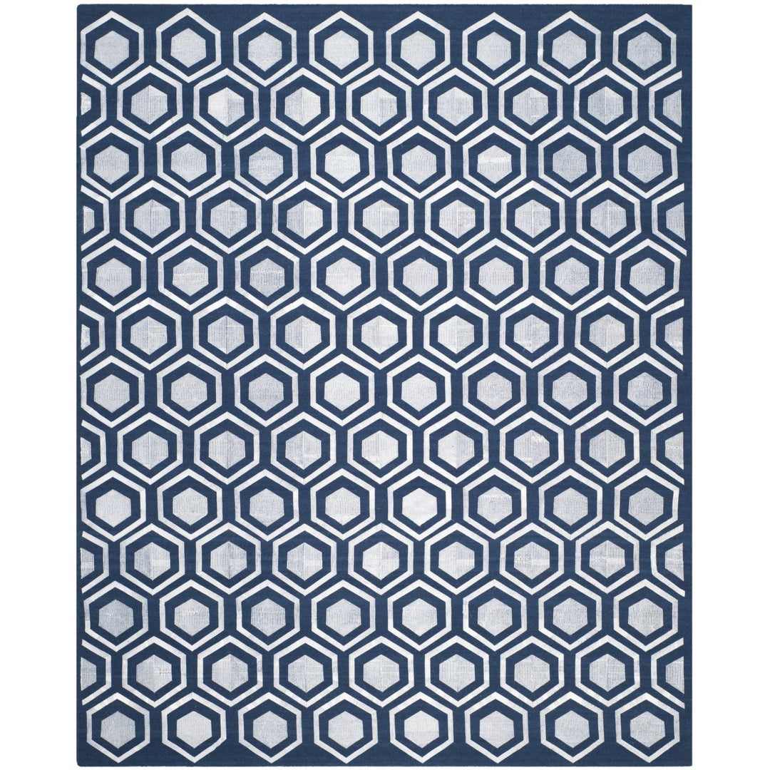 SAFAVIEH Kilim Collection KLM629B Handwoven Navy Rug Image 1