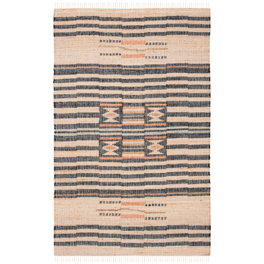 SAFAVIEH Kilim KLM709A Handwoven Natural / Black Rug Image 2