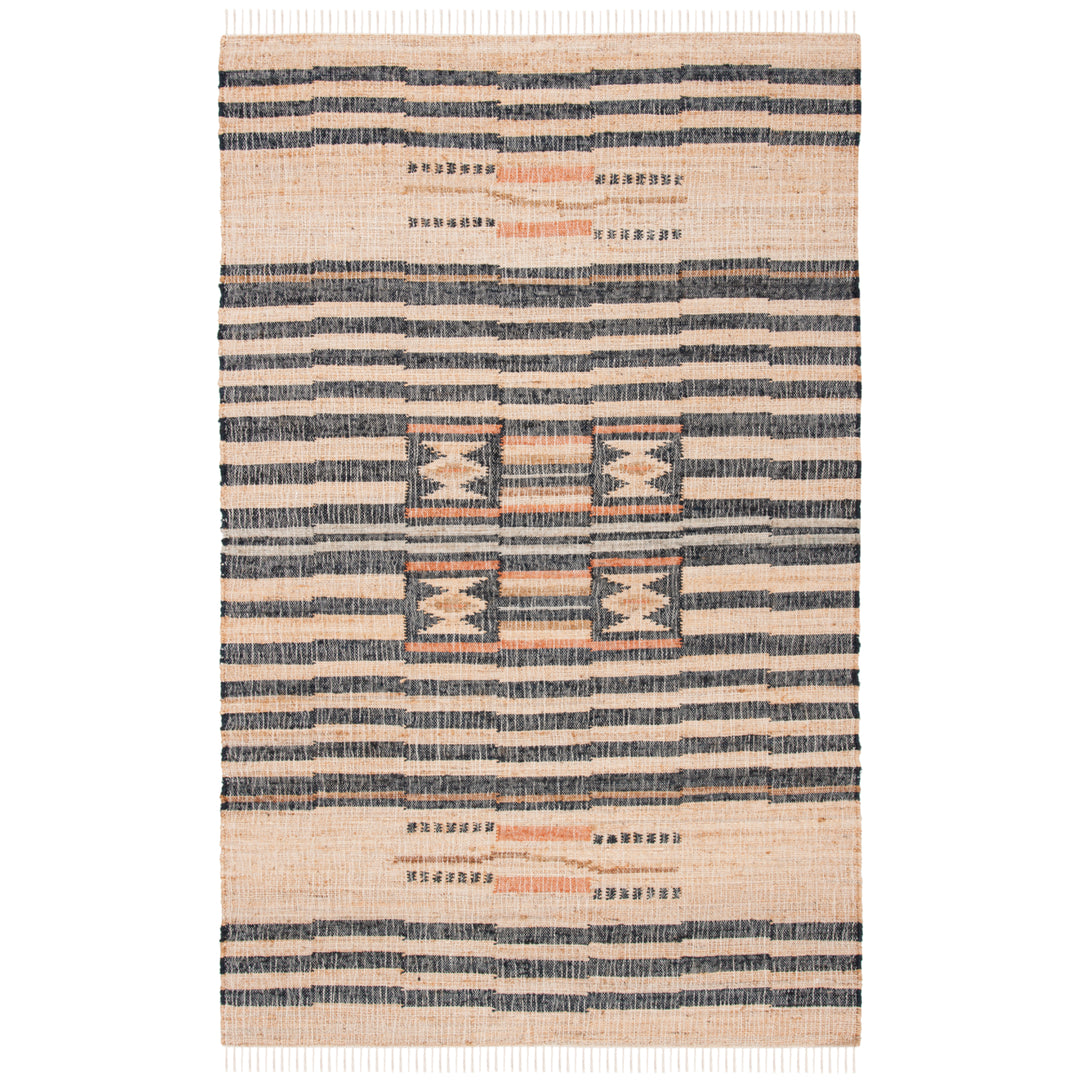 SAFAVIEH Kilim KLM709A Handwoven Natural / Black Rug Image 2