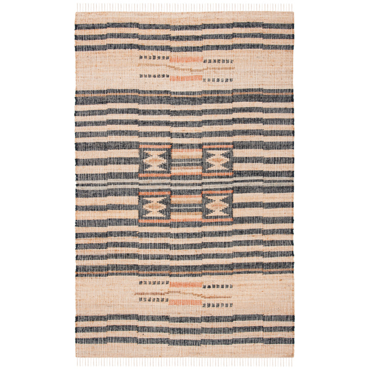 SAFAVIEH Kilim KLM709A Handwoven Natural / Black Rug Image 2