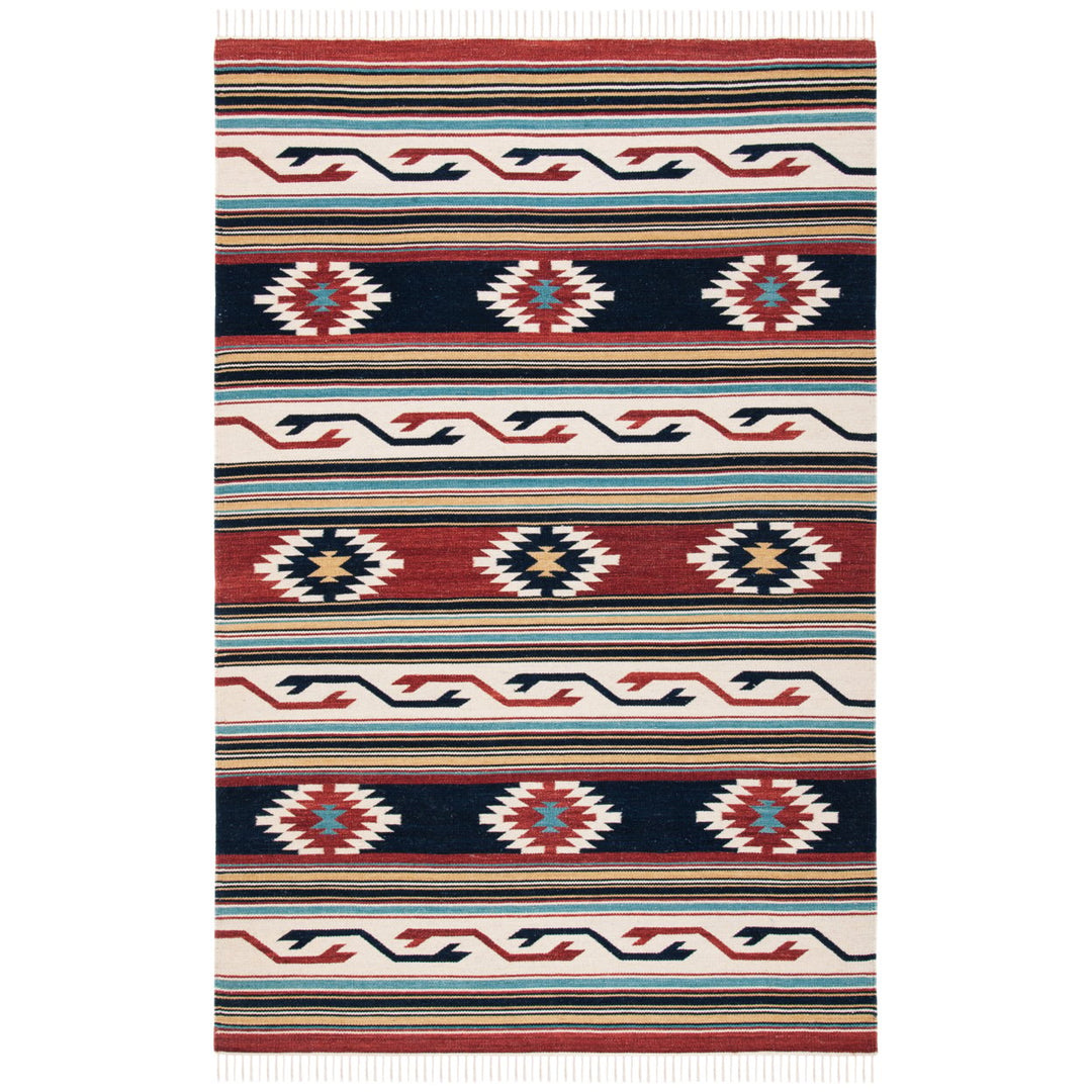 SAFAVIEH Kilim KLM711A Handwoven Ivory / Rust Rug Image 1