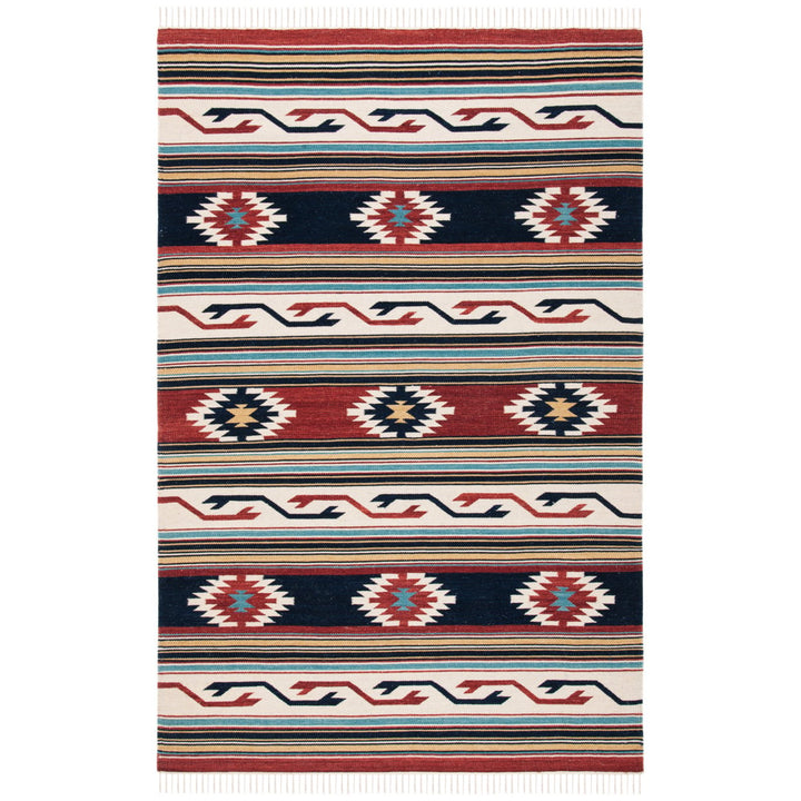 SAFAVIEH Kilim KLM711A Handwoven Ivory / Rust Rug Image 1