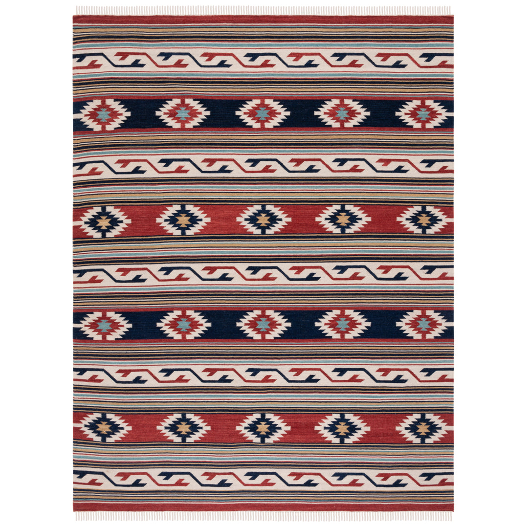 SAFAVIEH Kilim KLM711A Handwoven Ivory / Rust Rug Image 1