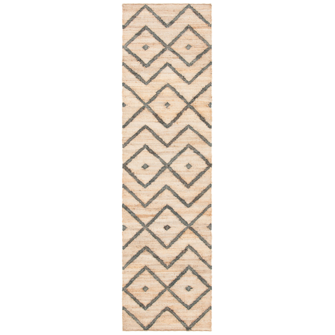 SAFAVIEH Kilim KLM750A Handmade Natural / Charcoal Rug Image 1