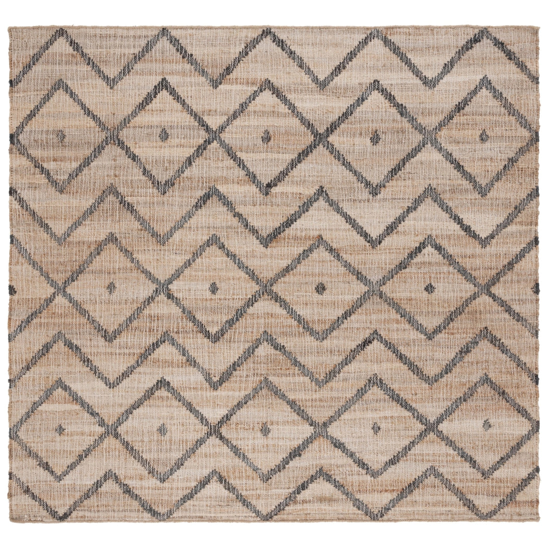 SAFAVIEH Kilim KLM750A Handmade Natural / Charcoal Rug Image 1