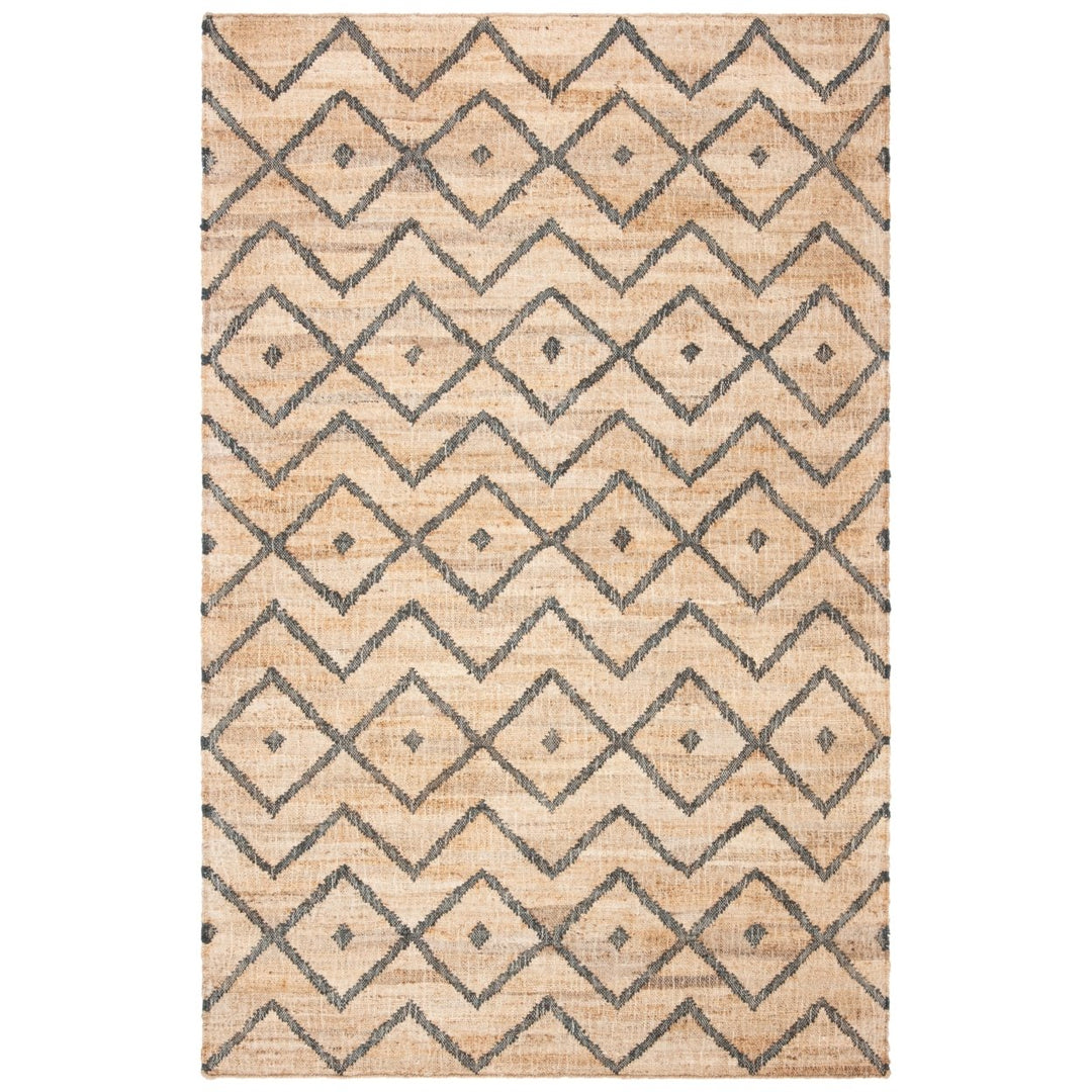 SAFAVIEH Kilim KLM750A Handmade Natural / Charcoal Rug Image 1