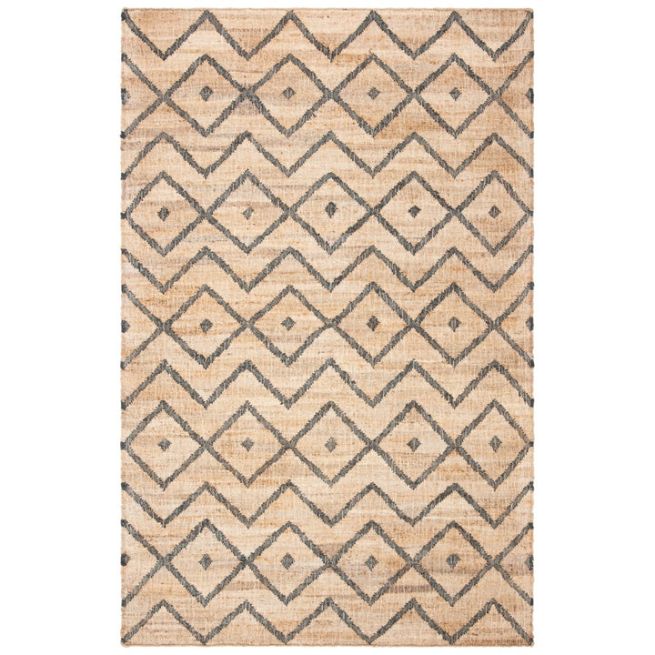 SAFAVIEH Kilim KLM750A Handmade Natural / Charcoal Rug Image 1