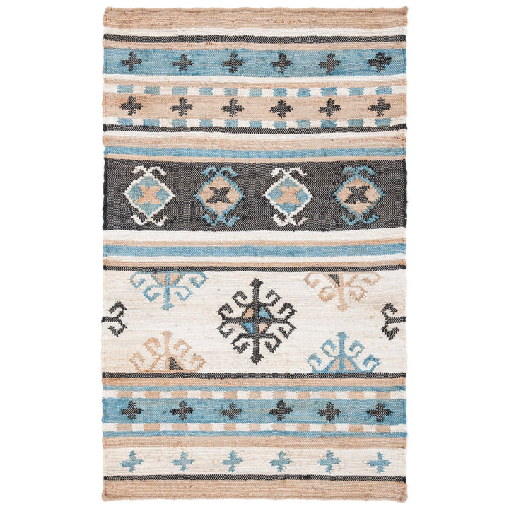 SAFAVIEH Kilim KLM754M Handwoven Blue / Ivory Rug Image 1